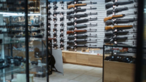 a shop with weapons