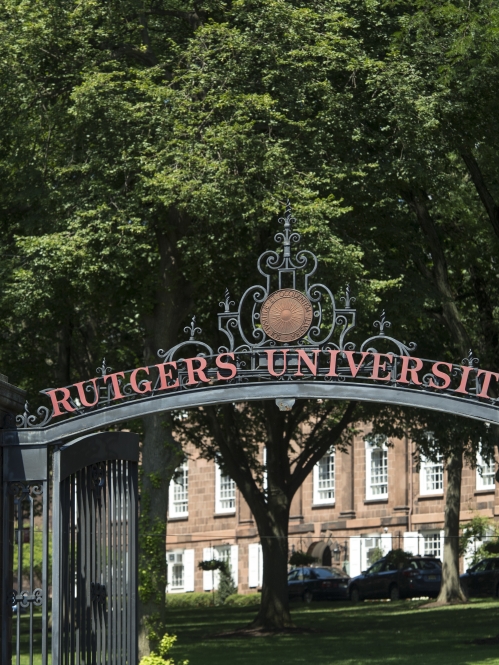 Rutgers entrance gate.