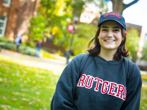 Student smiling for camera.
