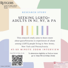 Gun violence flyer for Center for Health Identitiy Behavior and Prevention Studies.