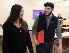 Students walking out of the classroom