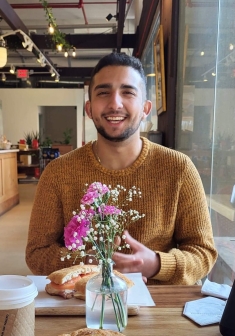 Student smiling at camera