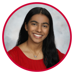 Student smiling at camera