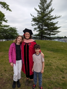 Becky Ofrane with Children Graduating